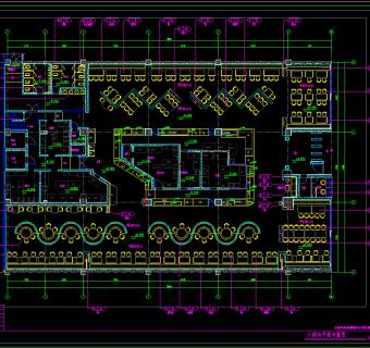 现代意起来火锅店cad图纸，火锅店cad施工图下载