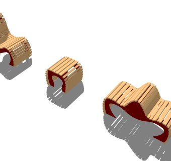 异形椅sketchup模型分享，异形坐椅su模型skp文件下载