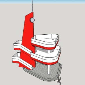 现代观景台草图大师模型skp文件，观景台sketchup模型skp模型下载