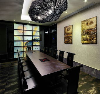  [福建]时尚火锅店设计CAD施工图，火锅店cad设计图下载