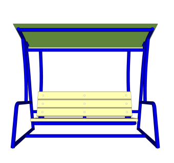 现代吊椅草图大师模型，秋千椅su模型下载