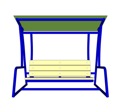 现代吊椅草图大师模型，秋千椅su模型下载