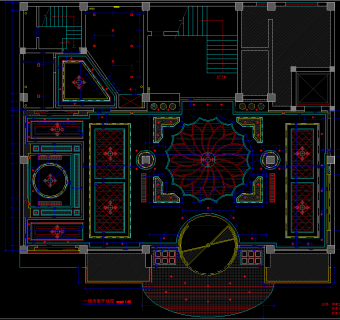 大堂施工图装修施工图，大堂CAD布置图下载