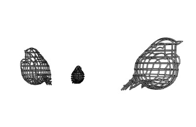 现代景观小品麻雀草图大师模型，景观小品sketchup模型skp文件