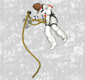 现代宇宙航天员草图大师模型，人物sketchup模型下载