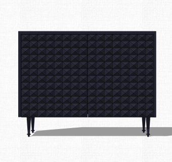 现代轻奢装饰柜单柜草图大师模型，玄关柜sketchup模型免费下载