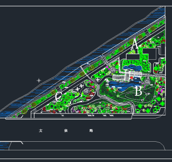 主题公园园林景观施工图,cad建筑图纸免费下载