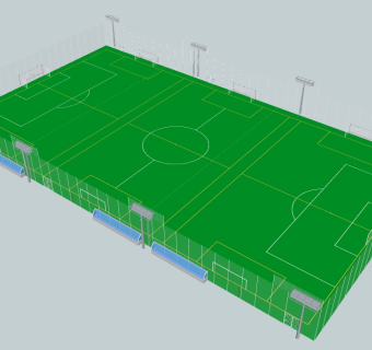 足球场su模型、足球馆su模型草图大师下载