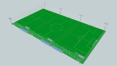 足球场su模型、足球馆su模型草图大师下载