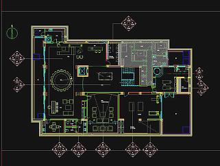 别墅地下室施工图CAD图纸，别墅cad设计图纸下载