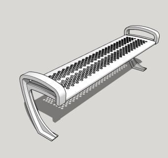 户外椅sketchup模型免费下载，公园椅椅草图大师模型