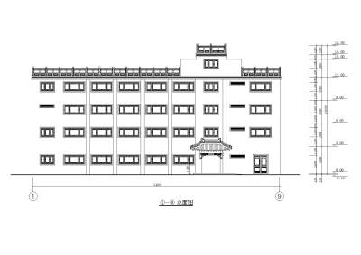 北方某四层中式大<a href=https://www.yitu.cn/sketchup/jiudianjianzhu/index.html target=_blank class=infotextkey><a href=https://www.yitu.cn/su/7829.html target=_blank class=infotextkey>酒店</a>建筑</a><a href=https://www.yitu.cn/su/7590.html target=_blank class=infotextkey>设计</a>施工图_2