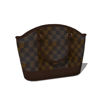 复古女式手提包草图大师模型,服装店衣架su模型下载