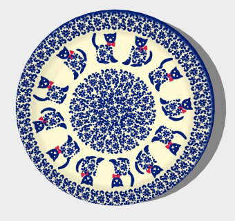  现代精品盘子摆件草图大师模型，精品盘子摆件sketchup模型下载