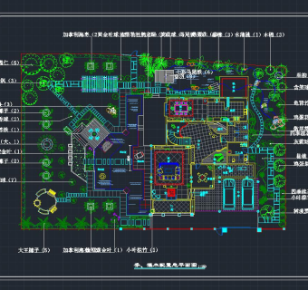 别墅景观施工图全套,cad建筑图纸免费下载