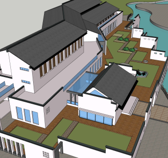  别墅住宅草图大师模型免费下载