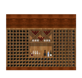 现代酒柜草图大师模型，酒柜sketchup模型下载
