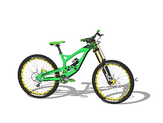 山地自行车sketchup模型，自行车skp模型下载