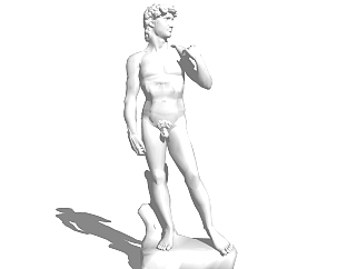 米切朗基罗人物雕塑SU模型，米切朗基罗人物雕塑SKB文件