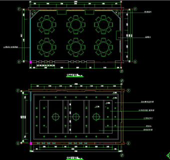 餐馆装修设计CAD图纸，餐馆装修设计CAD施工图下载