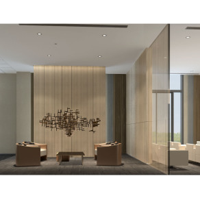 现代重庆国金中心项目售楼中心cad施工图，售楼中心cad图纸下载