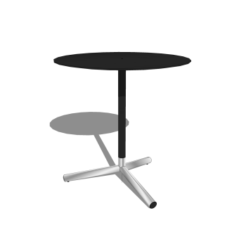 现代圆形餐桌su模型，小圆桌家用餐桌椅草图大师模型下载