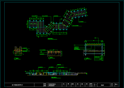 现代新中式景观桥cad建筑施工图，景观桥cad图纸下载