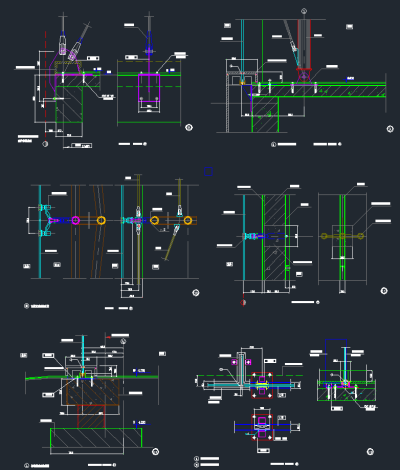 最新幕墙节点CAD素材，幕墙CAD施工图纸下载