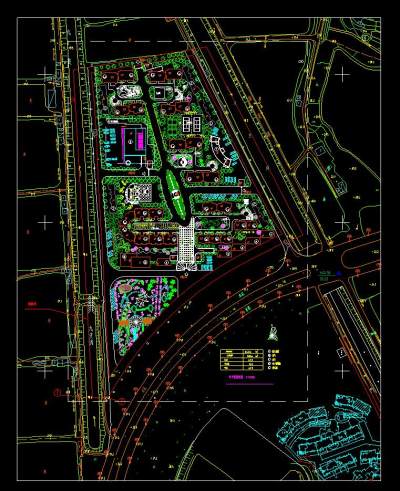 小区总平面CAD规划景观图CAD图纸