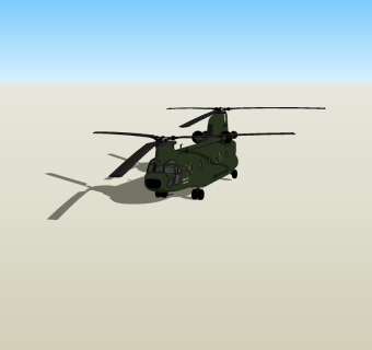 现代军事运输机草图大师模型，运输机sketchup模型