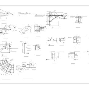 旋转楼梯节点详图CAD图纸免费下载