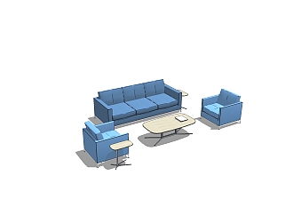 现代办公沙发草图大师模型，办公沙发sketchup模型下载