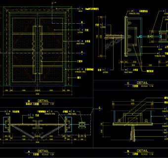 全日制餐厅CAD施工图，餐厅CAD平面布置图下载