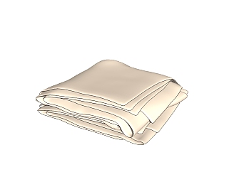 现代浴巾草图大师模型，浴巾sketchup模型下载