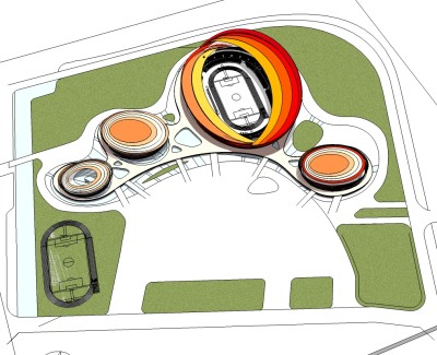 体育馆草图大师模型，体育馆SU模型下载