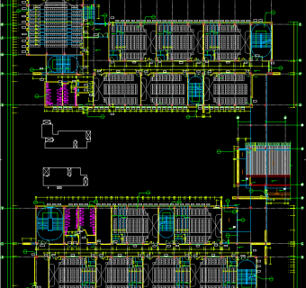 大学公共教学楼建筑施工图，玻璃幕墙CAD施工图纸下载