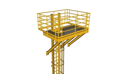 工业脚手架草图大师模型，脚手架SU模型下载