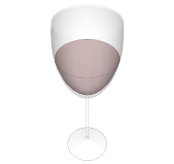 红酒杯草图大师模型，红酒杯SU模型下载