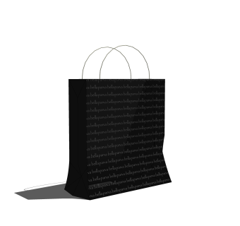 现代手提袋草图大师模型,服装店衣架su模型下载