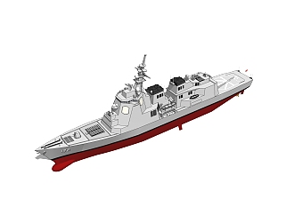 现代DDG-178<em>足</em>柄号宙斯盾驱逐舰su模型下载，驱逐舰...
