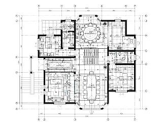 简欧池州两层别墅CAD施工图下载