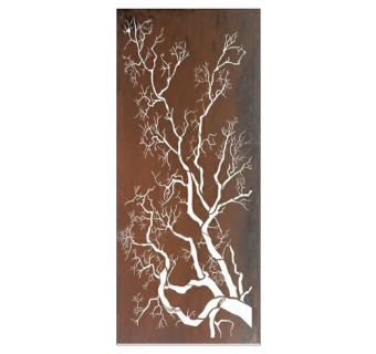 树枝图案锈板su模型，锈板草图大师模型下载