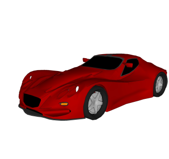 现代跑车免费su模型，现代跑车skp模型下载