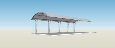 现代雨棚遮阳棚草图大师模型，遮阳棚sketchup模型