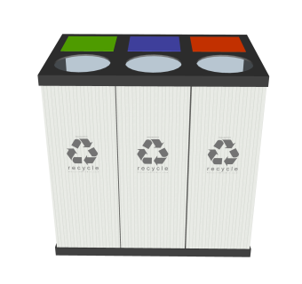 现代垃圾桶草图大师模型，垃圾桶SKB文件下载