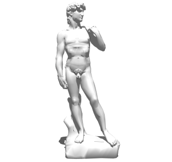 大卫雕塑su模型,摆件草图大师模型下载