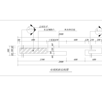 电视背景详图CAD图纸下载