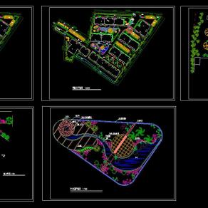 四川某小型小区景观规划方案CAD图纸下载