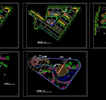 四川某小型小区景观规划方案CAD图纸下载