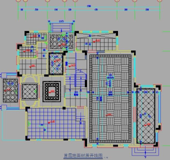 祥细客厅卧室家装户型图三居CAD，免费下载